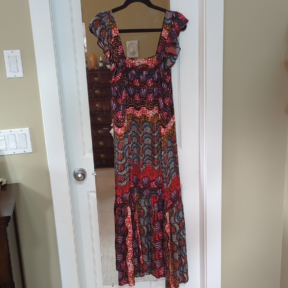 Colorful Patterned Maxi Dress - Picture 2 of 2